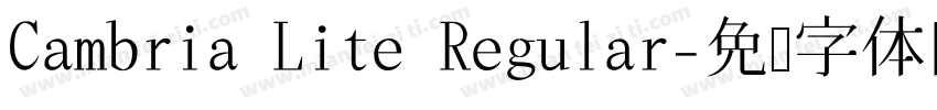 Cambria Lite Regular字体转换